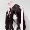 Grampo de Cabelo Fofo com Laço Doce para Menina Cabelo Macio Estilo Princesa Exquisitos Acessórios de Cabelo Renda Rosa Moda