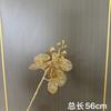 Atacado Folha Dourada Única Folha de Eucalipto Ginkgo Ano Novo Flor Artificial Balde da Fortuna Material DIY Arranjo de Flores Flor Falsa de Ano Novo