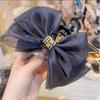 Big Bow Hairpin de alta qualidade cetim requintado Hair Grab Shark Clip Head elegante Hair Grab Acessórios de cabelo