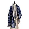 Nuevo Chal con Estampado Vintage Otoño e Invierno para Mujer, Elegante y Cálido, Versátil Pañuelo con Estampado de Lunares para Ropa Exterior