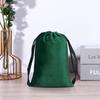 Bolsa de franela negra con cordón en la cintura para empaquetar joyas, bolsa de almacenamiento a prueba de polvo para joyas de franela, venta al por mayor