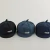Boina Nueva para Niños de Mezclilla Letra Hello Gorra Octagonal Primavera y Otoño Cara Sonriente Gorra de Ala Corta para Niños y Niñas