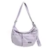 Bolso Cruzado Ligero de Nailon para Mujer, Bolso Cruzado de Gran Capacidad para Viajes y Deportes, Bolso Cruzado Casual tipo Bollo para el Hombro