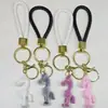 Mascota de Año Nuevo Dibujo Animado Lindo Potro Llavero Colgante Resina Terciopelo Encanto para Teléfono Accesorio de Llavero