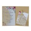 Boda Bautizo Transfronteriza Rosa Hueca Láser Invitación para Niña Carta de Invitación de Boda Tarjeta de Felicitación de Bendición Festiva en stock