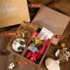 Set de Regalo de Aromaterapia Floral de Lujo Rosa, Caja de Regalo Personalizada para Enviar a Mejores Amigos, Clientes y Empleados, Regalo Navideño Práctico de Alta Gama