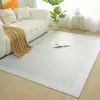 Alfombra Minimalista Italiana de Lujo Ligero Líneas Alfombrilla Lisa para Sala de Estar Estilo Wabi-Sabi Alfombra para Sofá Mesa de Café Alfombra para Dormitorio Mesita de Noche