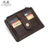 Novo suporte para cartões multi-card de couro oleado e encerado de primeira camada, carteira de moedas retrô, suporte para cartões, direto da fábrica, logotipo personalizável