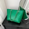Bolso grande de gran capacidad para mujer 2023 nuevo bolso de hombro bandolera de estilo coreano moderno que combina con todo bolso de cadena rómbico bolso tote