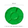Plato desechable de plástico PS para fiesta picnic dim sum plato con compartimentos para fruta 31cm snacks plato de seis compartimentos