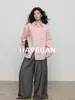 Com Espaço HAVEGAN/Linho Tencel Camisa Manga Longa Outono Proteção Solar Mulheres Solta Preguiçosa Relaxada Casual Top