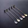 Colher de Mistura em Aço Inoxidável Colher de Bar Pode Ser Pendurada Palito Misturador de Coquetel Colher Mexedora de Chá com Leite Palito Misturador