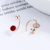 Pendientes de plata de ley 925 con forma de trébol y corazón, redondos, de epoxi, geométricos de rosca trenzada para mujer, minimalistas, combinan con todo