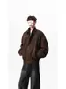 Chaqueta de Trabajo Estilo Granero Americano Cuello Alto para Hombre Marca de Moda Cleanfit Atractiva Corta Holgada Casual Versátil