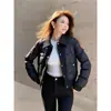 Chaqueta Corta de Algodón Estilo Coreano para Mujer 2025 Nuevo Estilo Solapa Botón Engrosada Chaqueta Diseño Pequeño Elegante Chaqueta de Algodón