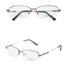 Armazón de gafas de moda semi-al aire con aleación de titanio con memoria, apto para gafas de prescripción y de lectura, ultraligero y cómodo, unisex