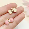 20 Gota de Óleo Laço de Princesa Rosa Strass Laço Pingente Pulseira Brincos Chaveiro Acessórios de Joia DIY