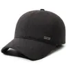 Nuevo Gorro de Algodón Cálido de Invierno para Hombres de Mediana Edad, Gorra de Béisbol con Protección para los Oídos, Gorra Gruesa de Lana de Pico de Pato Casual para Exteriores