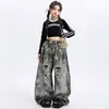 Ropa de Baile Jazz para Niñas Moda Tendencia Fresca Disfraz de Performance de Danza Callejera para el Día de Año Nuevo Conjunto de Práctica de Jazz para Niñas Marca de Moda para Niñas