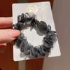 Europeu e Americano leopardo cabelo corda anel de cabelo alto sentido strass intestino grosso anel luz de luxo corda de cabelo banda de cabelo das mulheres acessórios para o cabelo atacado