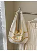 Bolso Tejido de Gran Capacidad Transfronterizo para Mujer Verano 2025 Nuevo Bolso de Hombro Casual Bolso Tote de Alta Gama para Viajes