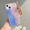 Adequado para iPhone15 caso de telefone móvel 14ProMax blooming gradiente fio de pena 13/12 simples grande furo tampa protetora fábrica 1