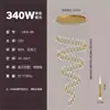 Escada de Loft Duplex Lustre Moderno Simples Escandinavo Sala de Estar Sala de Jantar Luminária Casa de Alto Padrão Lustre Longo Giratório