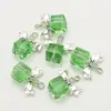 Nudo de Lazo Cuadrado Colgante de Cristal Moda Collar Pulsera Colgante Pequeño Hecho a Mano DIY Accesorios de Joyería Accesorios para Ropa