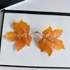 Accesorios de Guirnalda de Hojas de Arce para Halloween, Hojas de Arce Artificiales de Doble Rama, Decoraciones para Fiestas de la Cosecha, Hojas Caídas de Otoño