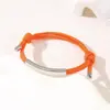 Atacado Spot Transfronteiriço Pulseira Curva com Cordão Duplo Colorida Aço Inoxidável Impressão Colorida e Gravação Pulseira de Corda Trançada Ajustável