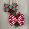 Cinta a Rayas Roja, Verde y Blanca con Borde de Alambre, Imitación Lino, Transfronteriza, para Caja de Regalo DIY, Accesorios de Empaque