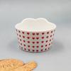 Taza de cerámica para mousse, pudín, postre, forma de corazón, gelatina roja, yogur, recipiente para hornear DIY
