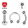 Jiangtitanium F136 Titanio Uña para Labio 16g Rosca Interna Modelo Básico G23 Aleación de Titanio Joyería para Piercing Uña de Oreja Uña de Cartílago de Oreja
