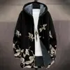 Cardigan con capucha y cremallera suelta para hombre, chaqueta de algodón, 3D digital, sin riesgos, nuevo, independiente de Temu, para hacer tú mismo con imágenes