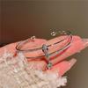 Pulsera de estilo occidental de nicho con forma de serpiente 2023 Abierta galvanizada en oro de 14 quilates pulsera completa de diamante y circón pulsera exquisita