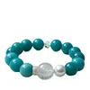 Pulsera de Cuentas de Amazonita Blanca Azeztulita, Popular en Xiaohongshu, Diseño Original DIY, Mayoreo, Artículo Caliente de Xiaohongshu