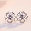 Pendientes de estilo coreano, temperamento simple, elegantes, a la moda, con incrustaciones de circonita, para mujer, de cobre, chapados en plata, pendientes, fabricantes de joyería, venta al por mayor