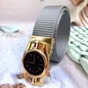 Cinturón de Cuero de Moda para Hombre con Hebilla Automática Estilo Business Casual