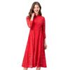 Melhorado vestido cheongsam vermelho para menina gorda New Stand Collar Lace vestido de noiva de casamento brinde vestido vermelho