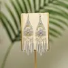 Nuevos Pendientes de Empalme de Alta Gama con Textura 2026 de Daisy, Multicapa, Transfronterizos, Diamante, Estilo Étnico, Pendientes de Hoja, Venta al por Mayor