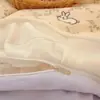 Conjunto de Capa de Edredom Estilo Ins Quatro Peças, Conjunto de Dormitório Estudantil Três Peças, Renda Floral, Forrado com Lã, Conjunto Espesso de Veludo Leiteiro Quatro Peças