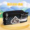 Estojo de Lápis Multicamadas Licenciado Original Egg Party Desenho Animado Estojo de Lápis com Zíper Multifuncional Bolsa de Armazenamento de Material Escolar de Grande Capacidade