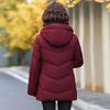 Modelo Novo Pronta Entrega, Jaqueta de Penas de Ganso Branco para Mãe, Jaqueta com Capuz Espessa Curta Feminina para Meia-Idade e Idosos Tamanho Grande Inverno