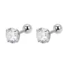 Pendientes de Acero Inoxidable con Aguja Fina y Circonita en Forma de Corazón con Cierre de Rosca Pendientes Aptos para Dormir Forma de Estrella Perforación de Cartílago Joyería