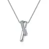 Collar Desconocido para Mujer Colgante de Doble Anillo Anillo Cruzado Estilo Famoso de Internet ins Cadena para Clavícula de Lujo Ligero de Nicho para Verano