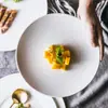 Prato Branco para Comida Ocidental Prato para Bife Cerâmica Porcelana Óssea Padrão Hans Prato Rasos Prato Plano Louça Prato Prato com Logo