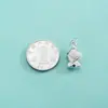 Accesorio de plata pura S990 versión ligera colgante de pez koi pulsera de cristal perla jade con cuentas DIY colgante de carpa