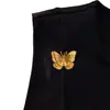 Broche de Mariposa Dorada de Segunda Mano, Lujo Ligero, Moderno, Elegante, Exquisito, Gama Alta, Pin para Traje y Abrigo, Accesorio para Mujer