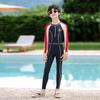 Traje de Baño para Niños Huili Niños Dividido Manga Larga Pantalones 2025 Traje de Natación para Niños Entrenamiento de Natación Buceo Surf
