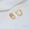 Pendientes de Corazón Color Melocotón Rellenos de Oro de 14K, Pendientes de Corazón de Color Ecológicos, Ganchos Franceses para Orejas, Pendientes de Moda Hechos a Mano para Bricolaje de Celebridades de Internet